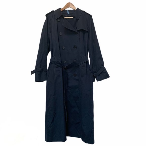 Vintage Burberry Navy Trench Coat